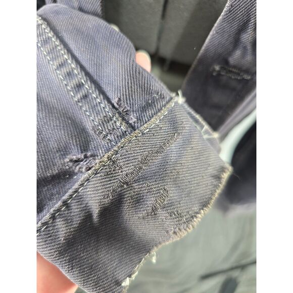 Custom Distressed Jean 90s Grunge Patchwork Painted Denim Levis Trucker Jacket - Picture 13 of 15